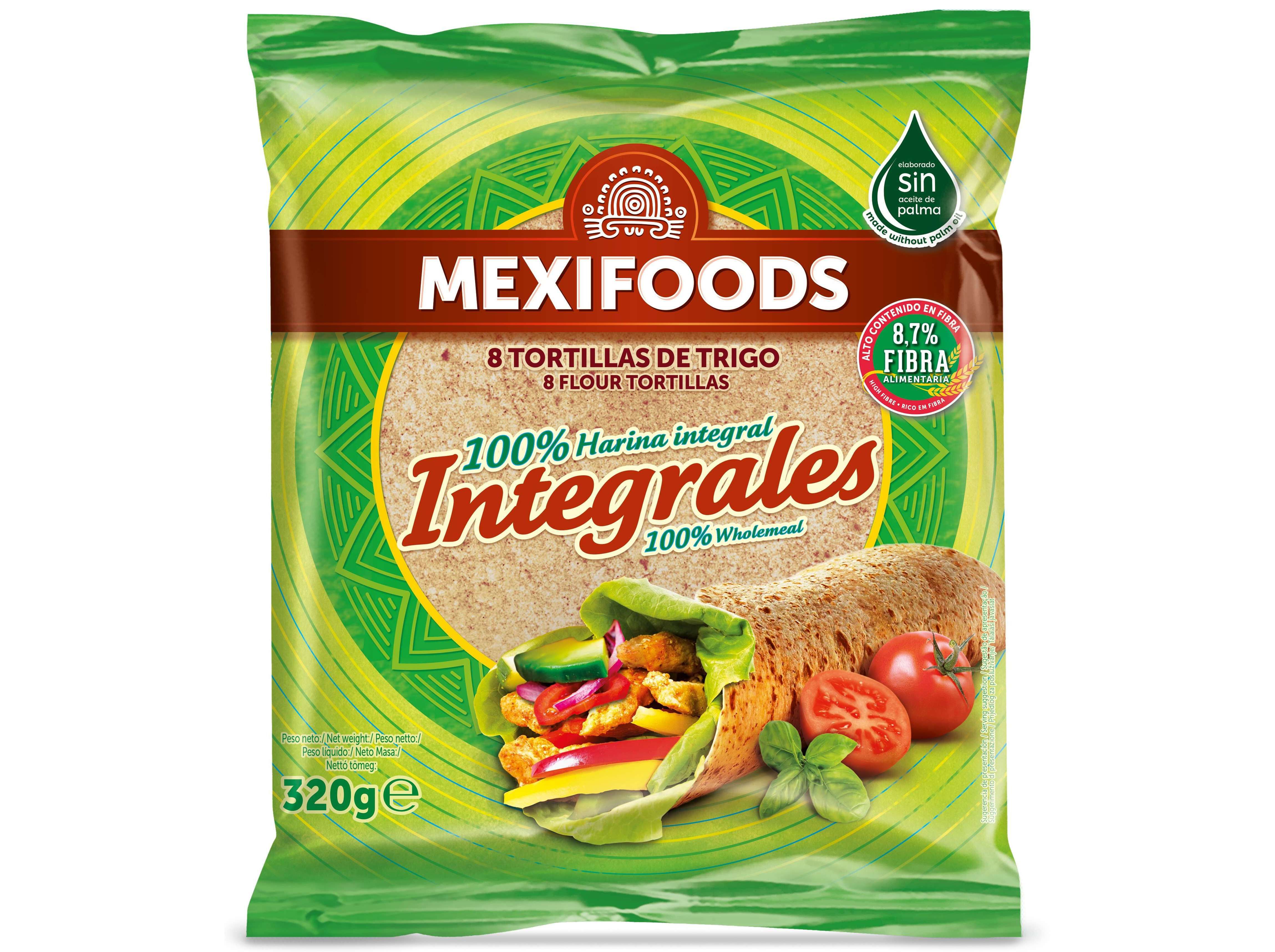 TORTILHA MEXIFOODS DE TRIGO FAJITAS INTEGRAIS 320G image number 1