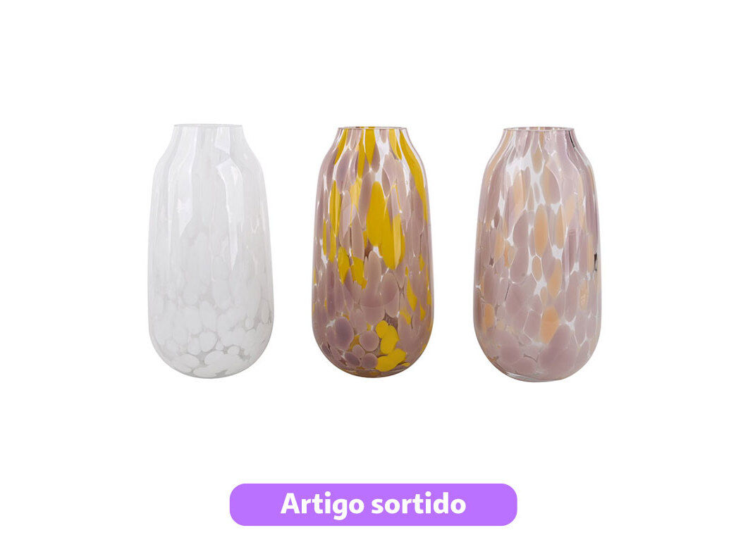 JARRA VIDRO DECORADA ACTUEL 10X20CM MODELOS SORTIDOS