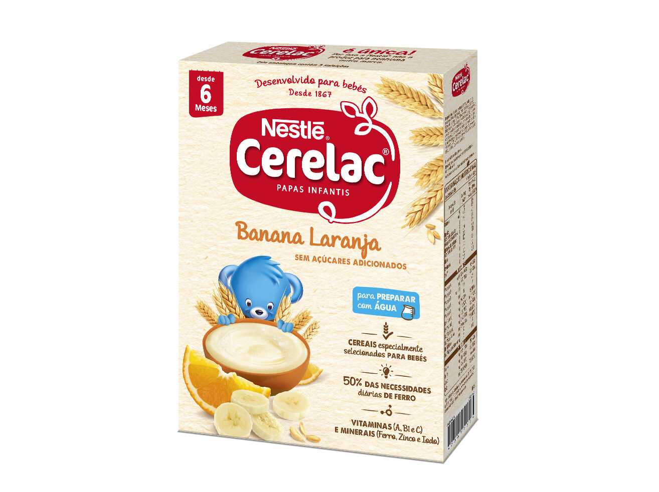 FARINHA L&Aacute;CTEA CERELAC BANANA E LARANJA 250G