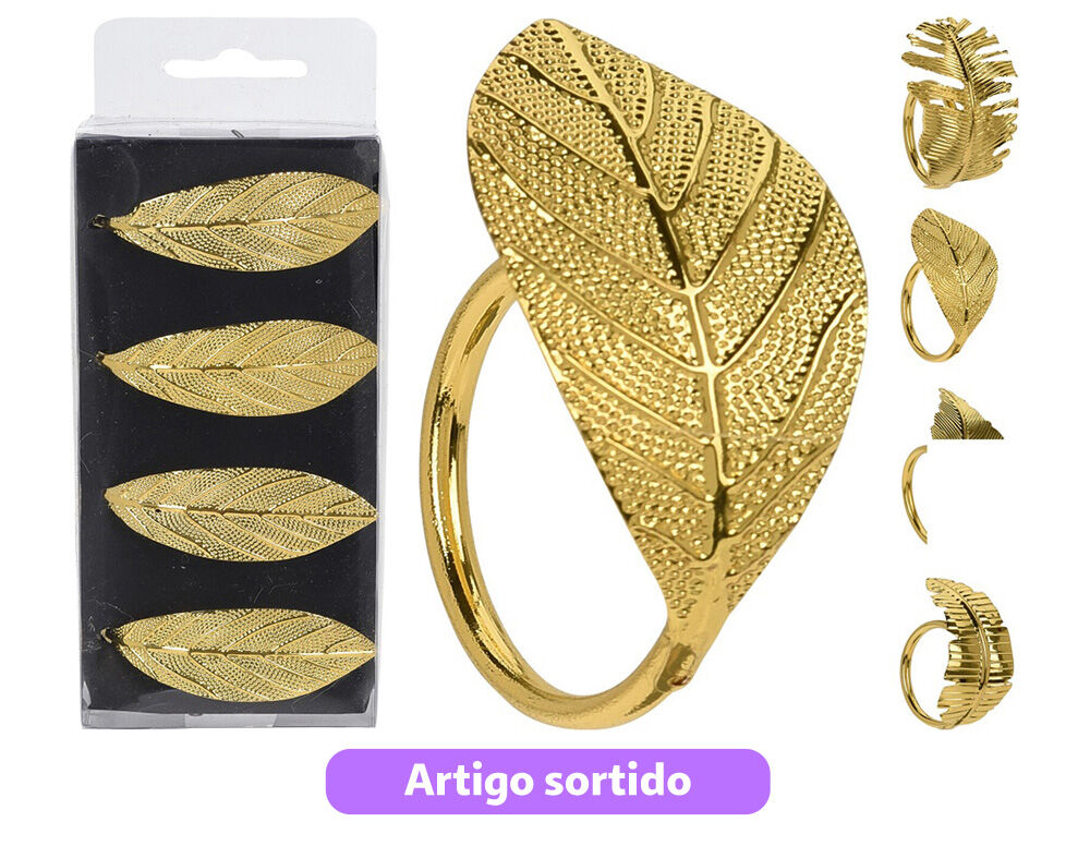 ARGOLAS DOURADAS PACK 4 UNIDADES MODELOS SORTIDOS
