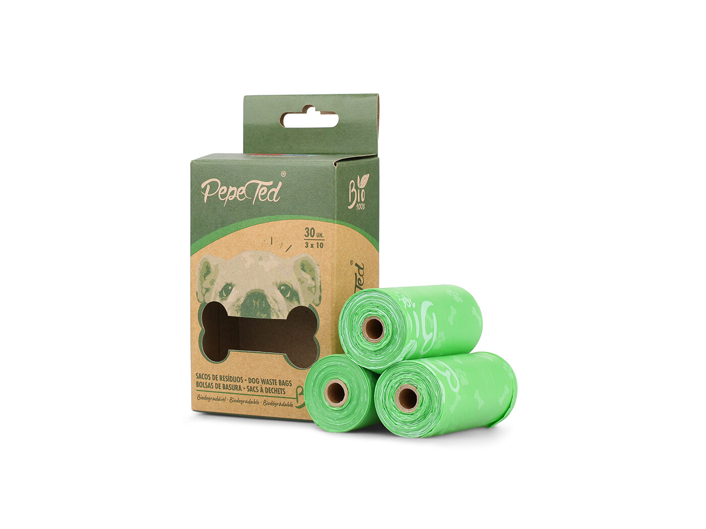 SACOS PARA DEJETOS PEPE TED BIODEGRAD&Aacute;VEIS 30 UNIDADES image number 2