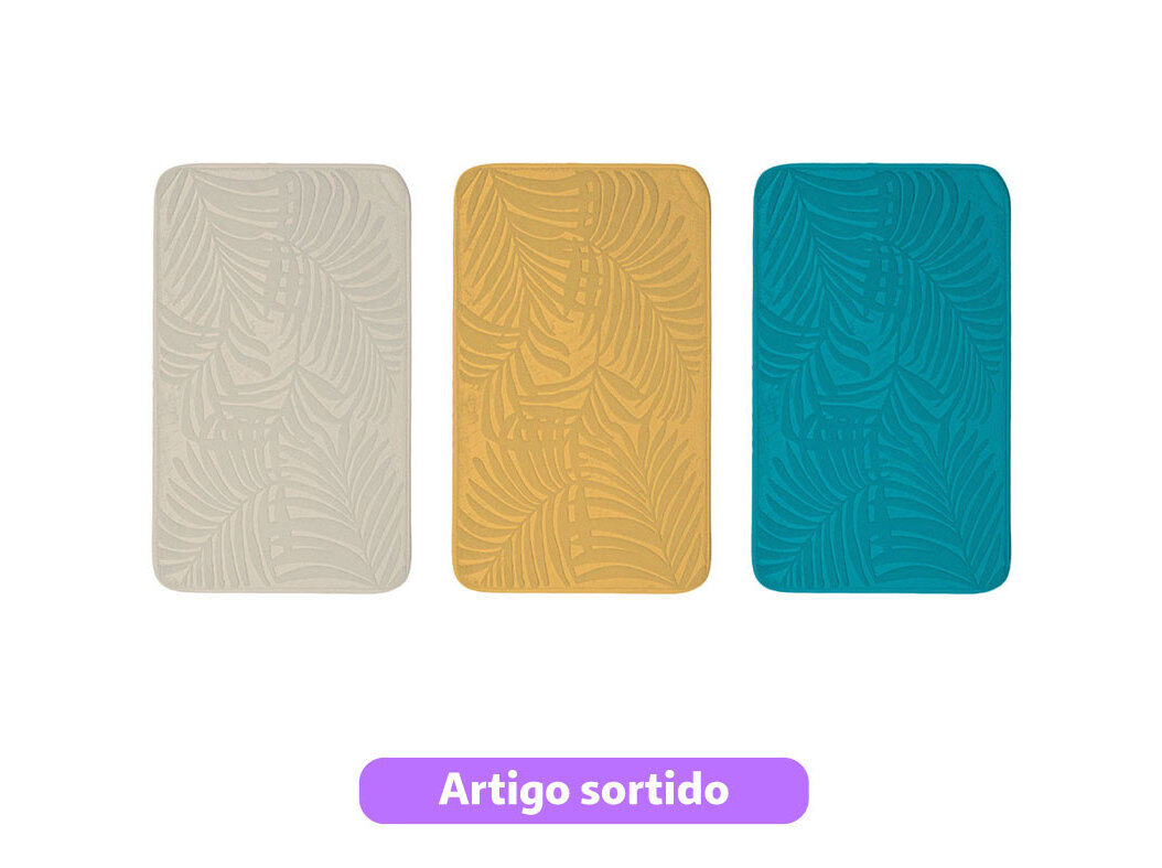 TAPETE CASA BANHO ACTUEL MEM&Oacute;RIA 50X80CM CORES SORTIDAS