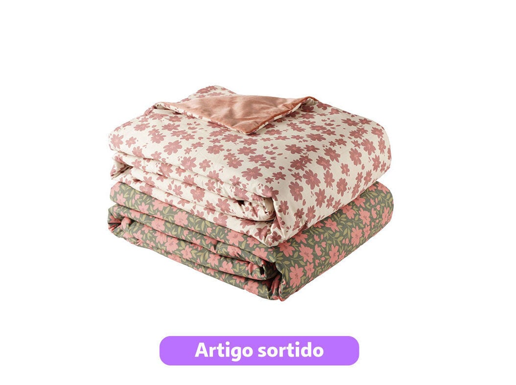 COBERTOR ACOLCHOADO ACTUEL 240X220CM CORES SORTIDAS