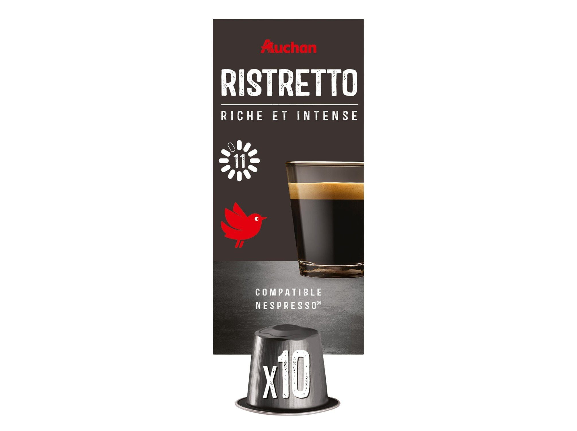C&Aacute;PSULAS CAF&Eacute; NSP ALUM AUCHAN RISTRETTO 10UN image number 0
