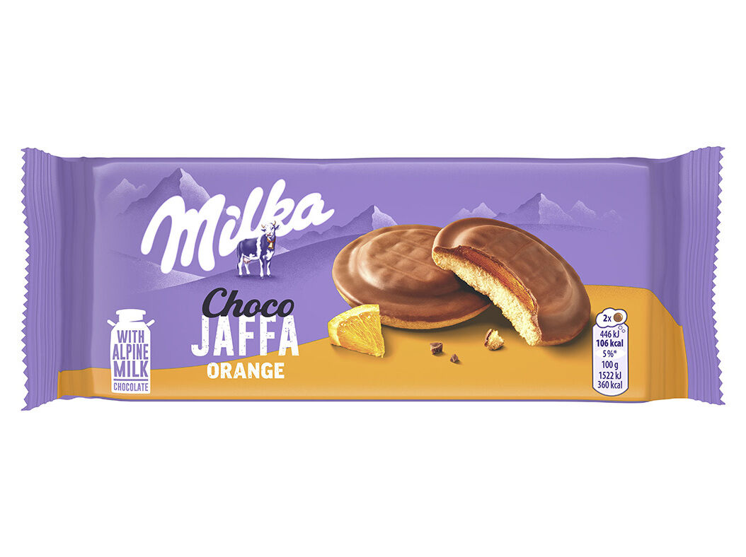 BOLACHAS MILKA JAFFA LARANJA 147G image number 0