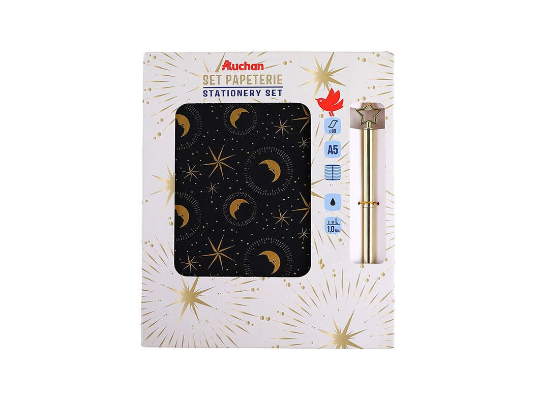 SET PAPELARIA AUCHAN BL NOT+CAN M TRAVEL