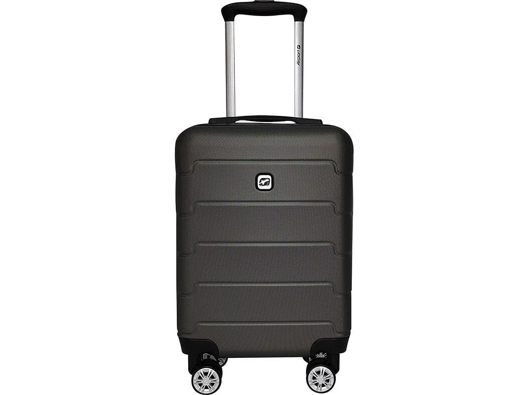 MALA DE CABINE R&Iacute;GIDA AIRPORT PRATEADO 8 RODAS 50X33X20CM