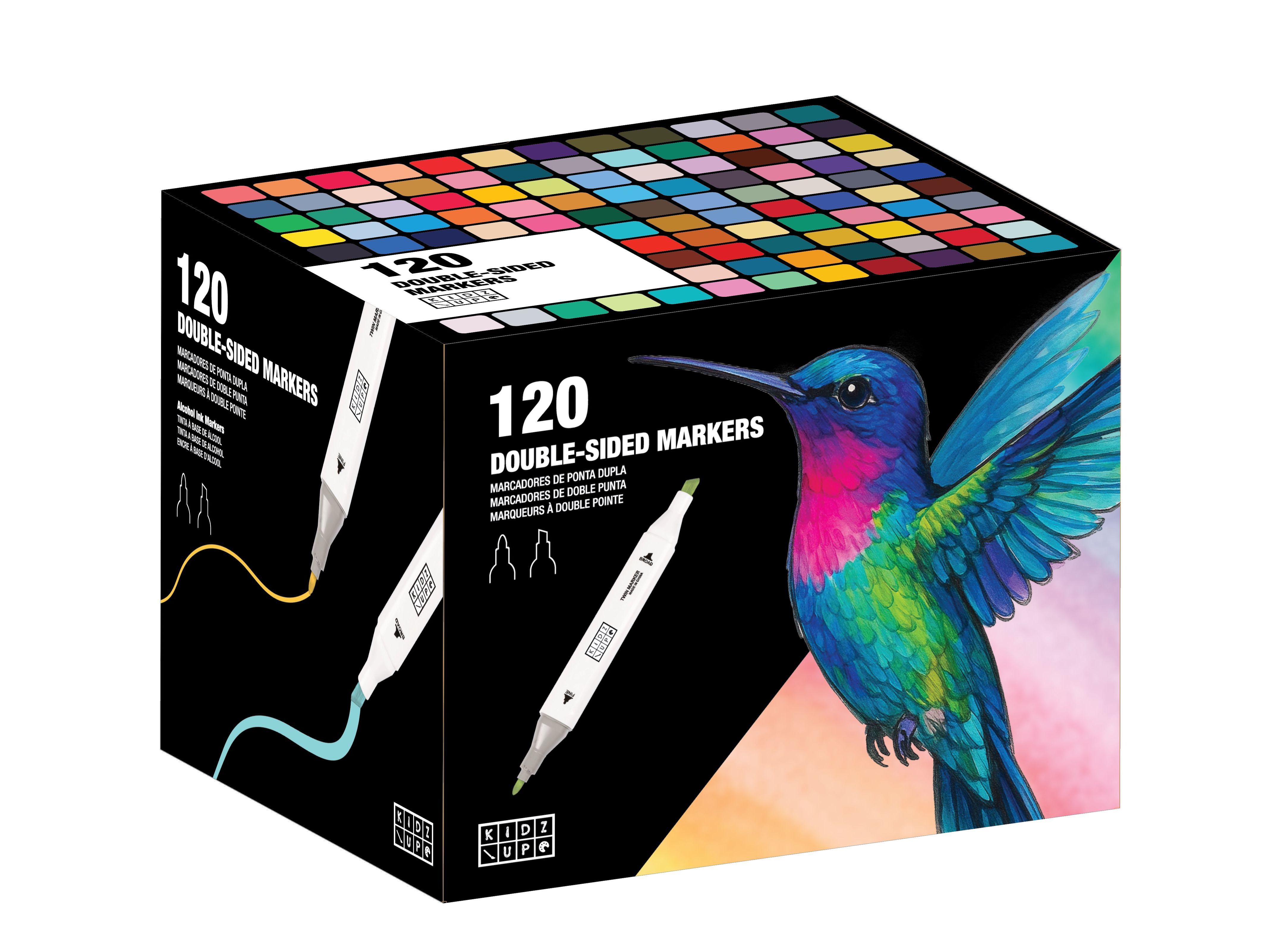 CONJUNTO 120 MARCADORES KIDZUP PONTA DUPLA