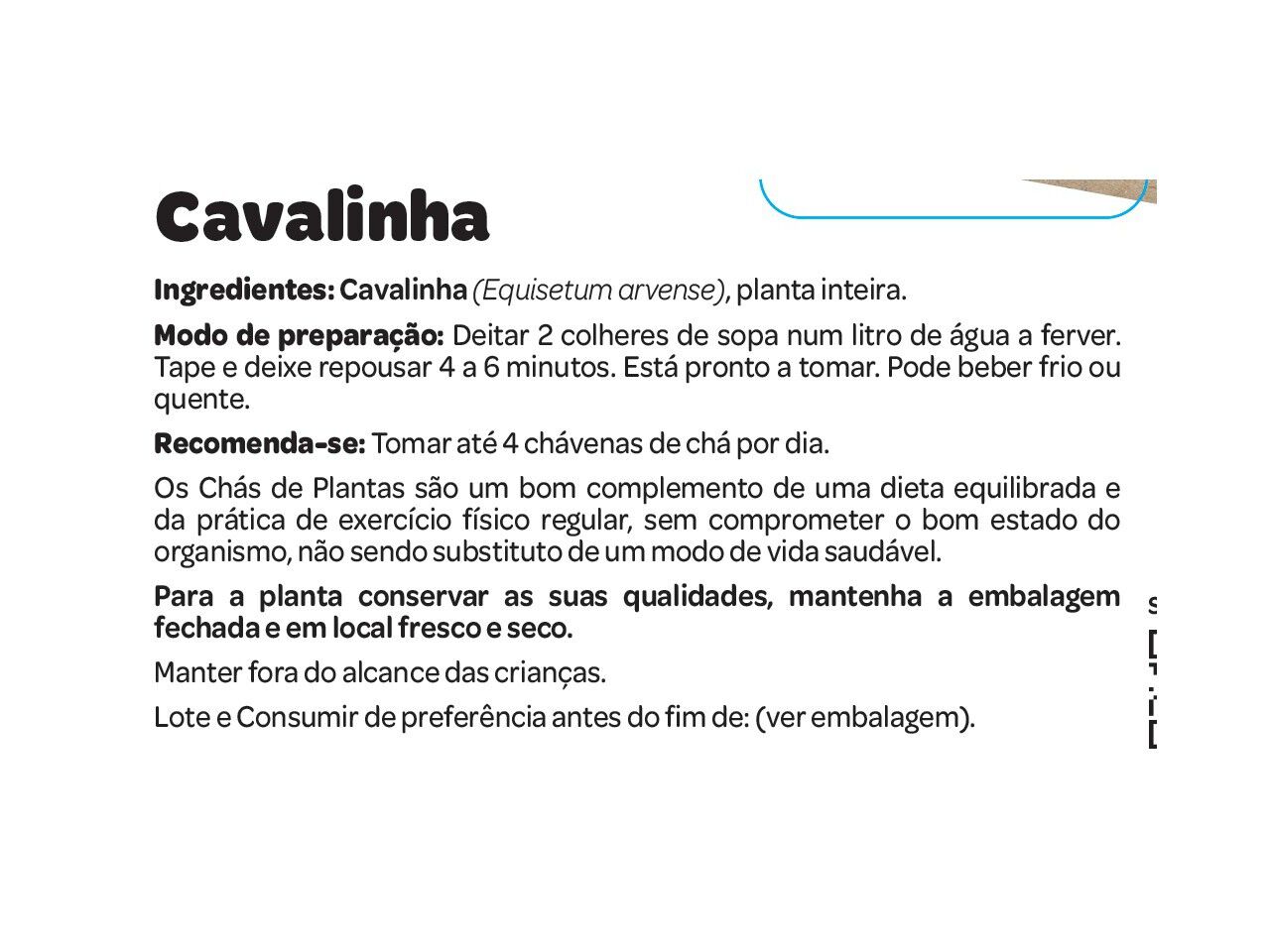 CH&Aacute; SALUTEM EM SACO CAVALINHA 30G image number 1