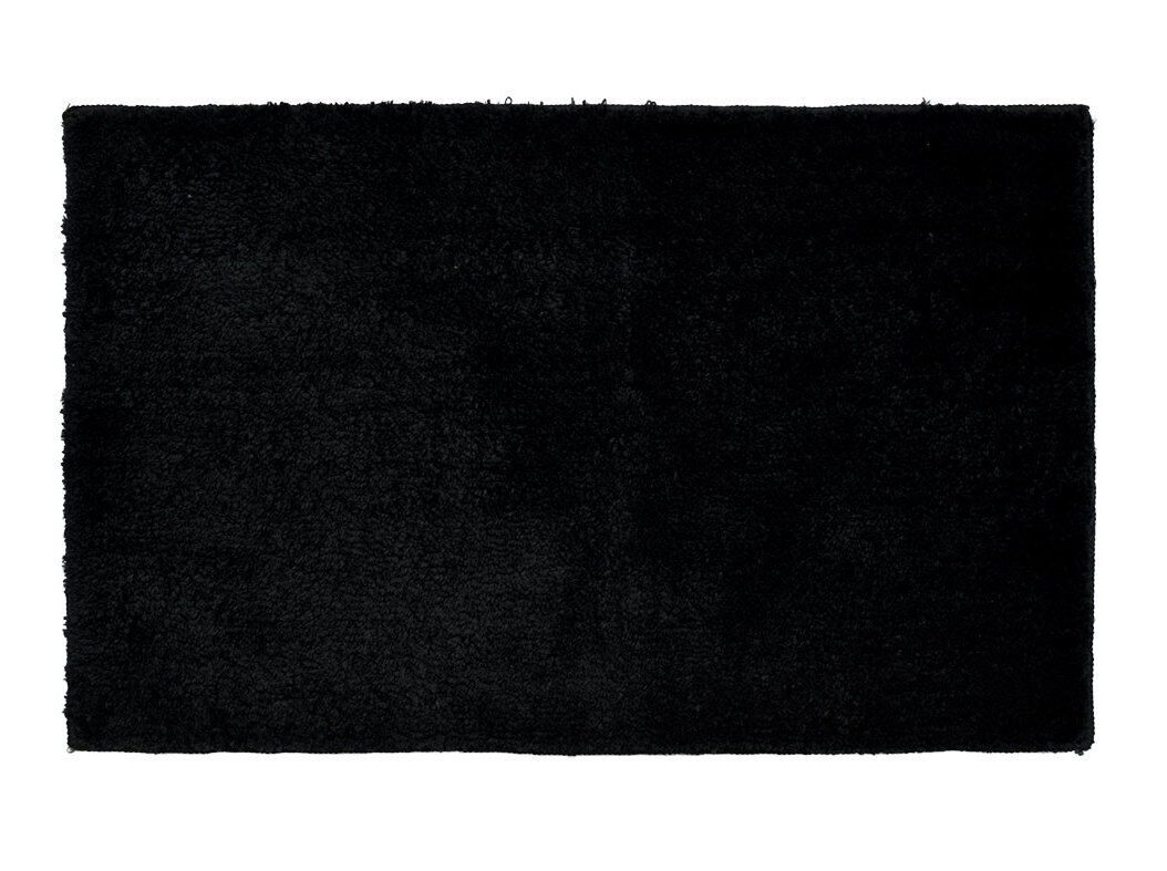 TAPETE CASA BANHO ACTUEL MICROFIBRA RECICLADO PRETO 50X80CM
