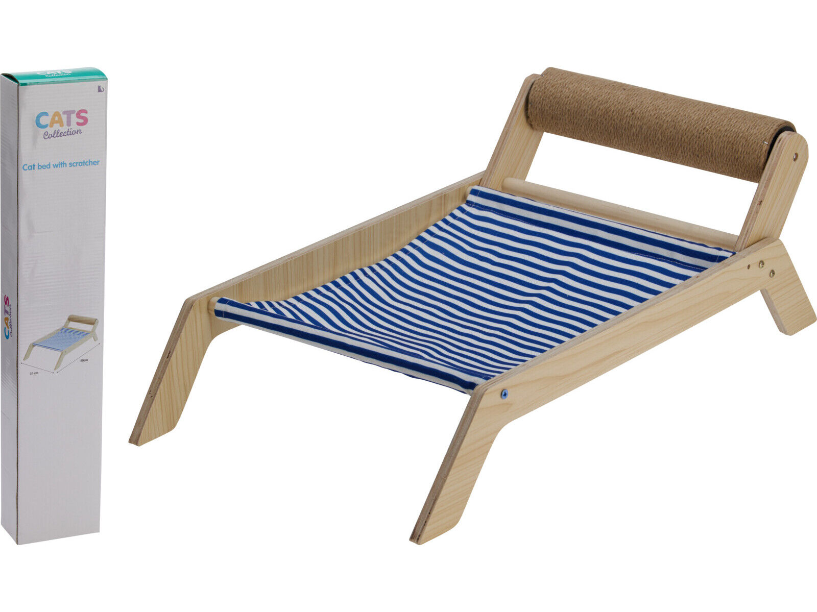 CAMA PARA GATO CATS COLLECTION COM ARRANHADOR 58X32X19.5CM