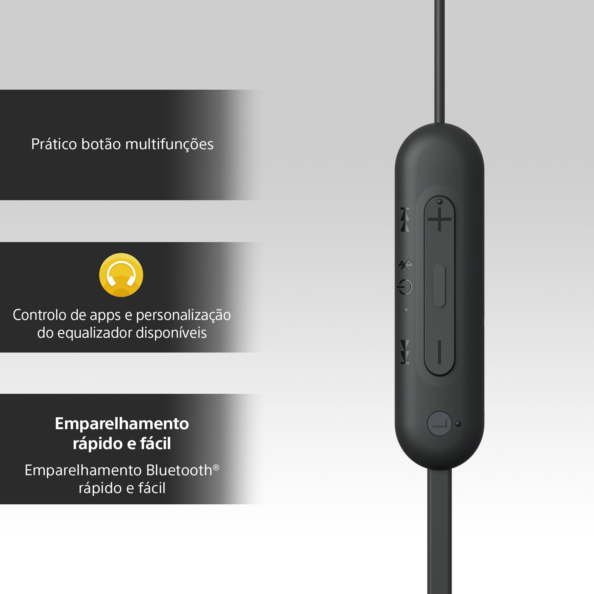 AURICULARES SEM FIO SONY WIC100B.CE7 PRETO image number 4