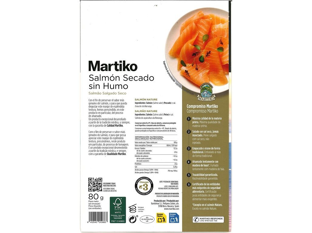 SALM&Atilde;O MARTIKO NORUEGA NATURA 80 GR image number 1