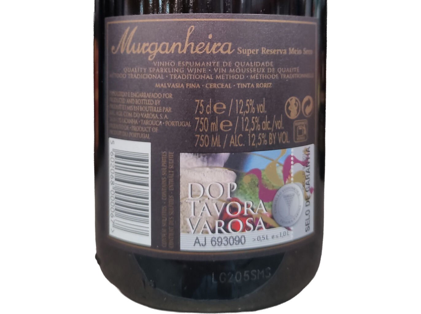 ESPUMANTE MURGANHEIRA SUPER RESERVA MEIO SECO 0.75L image number 1