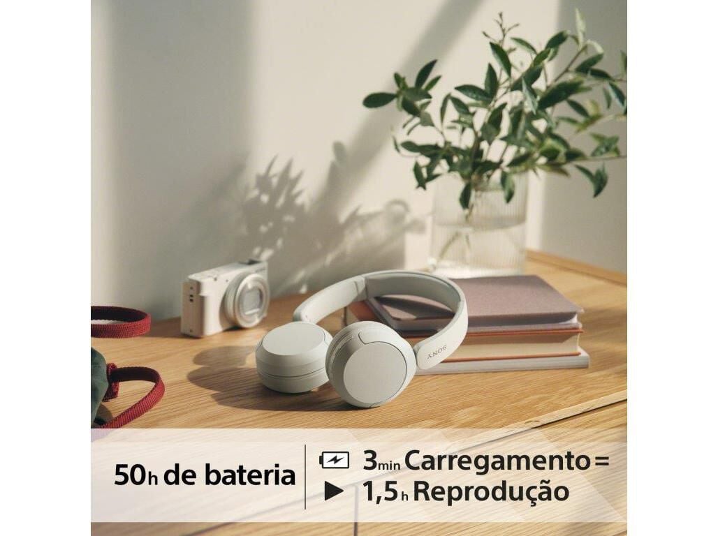 AUSCULTADORES SEM FIO SONY WHCH520W BRANCO image number 5