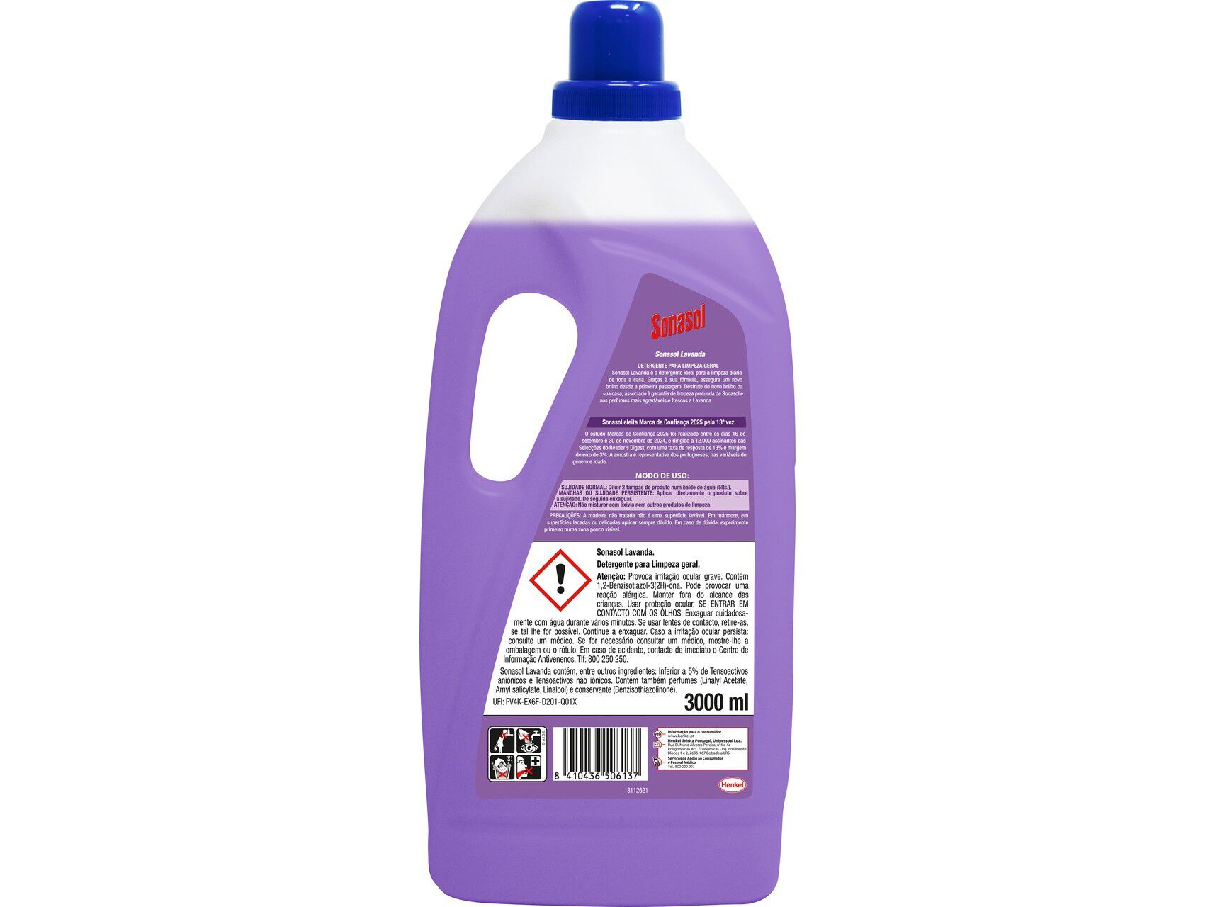 LAVA TUDO SONASOL LAVANDA 3L image number 1