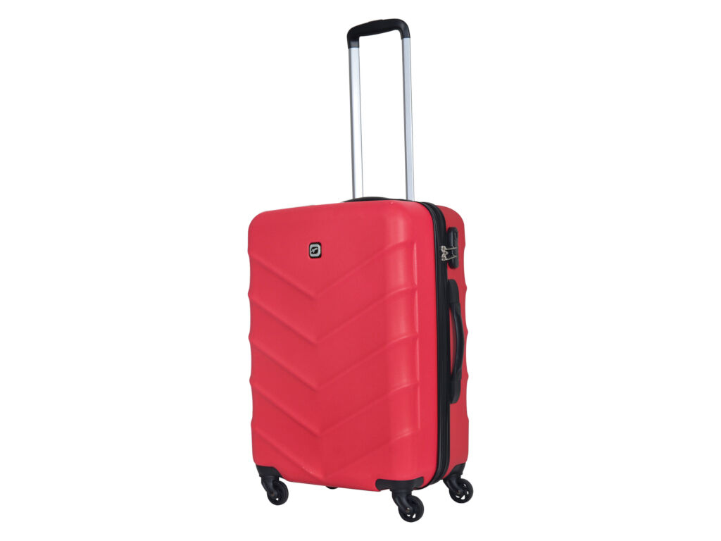 MALA DE VIAGEM M&Eacute;DIA R&Iacute;GIDA AIRPORT VERMELHO 4 RODAS 65CM