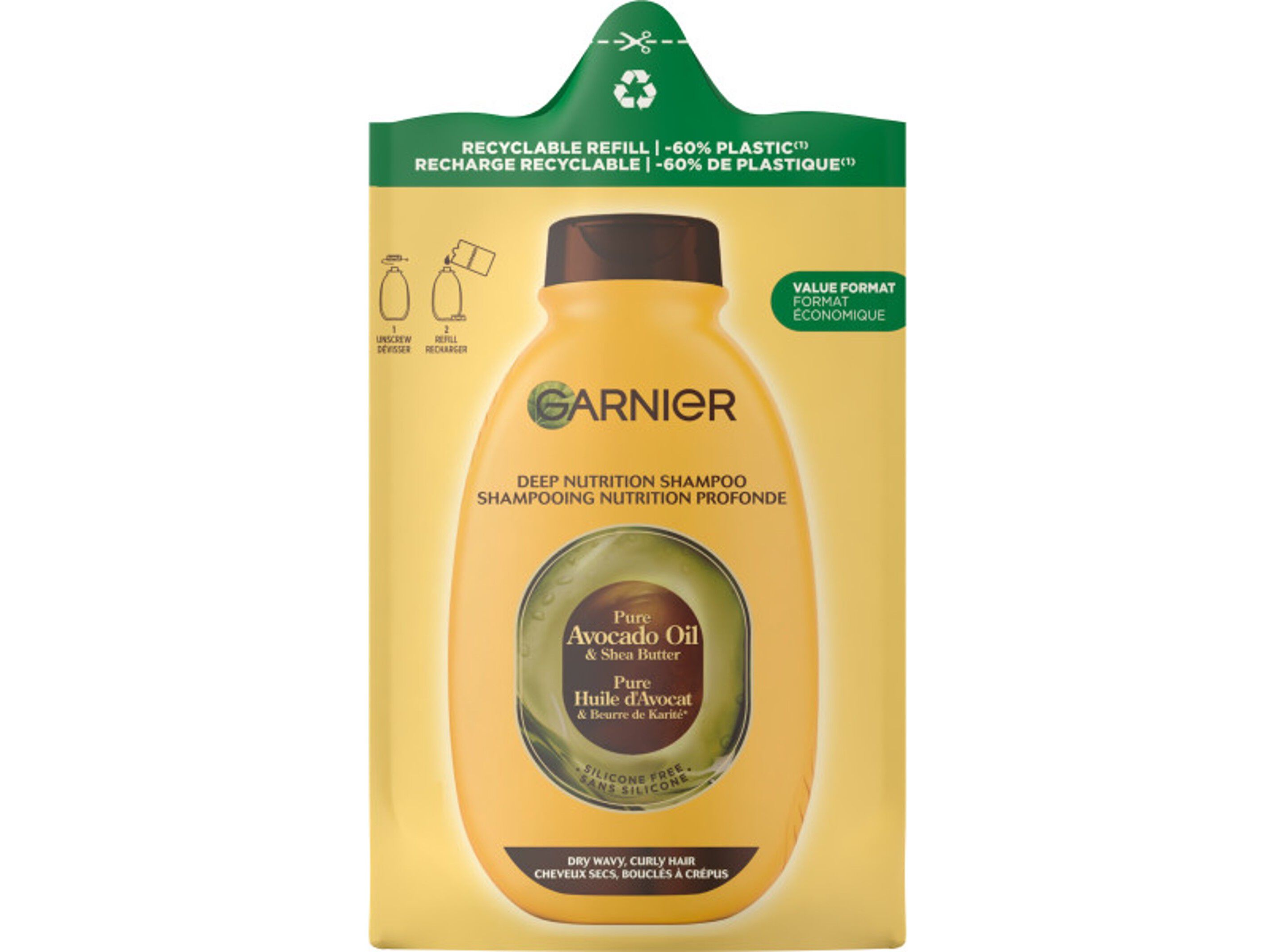 CHAMP&Ocirc; REFILL ULTRA SUAVE ABACATE 250ML image number 0