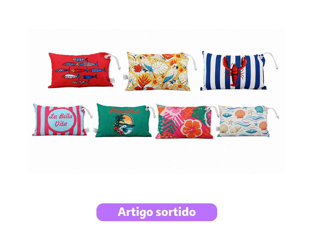ALMOFADA PRAIA B.C. ESTAMPADA 40X35CM MODELOS SORTIDOS