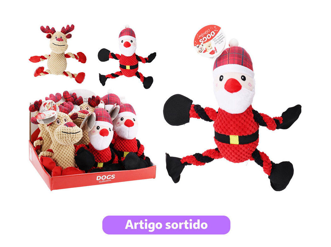 BRINQUEDO C&Atilde;O DOGS COLLECTION PELUCHE NATAL 30CM MODELOS SORTIDOS image number 0