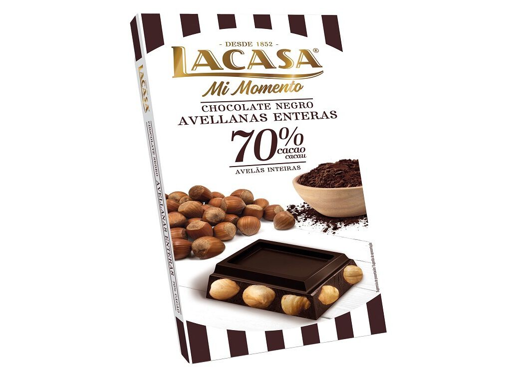TABLETE LACASA AVEL&Acirc;S INTEIRAS 70% CACAU 200G image number 1
