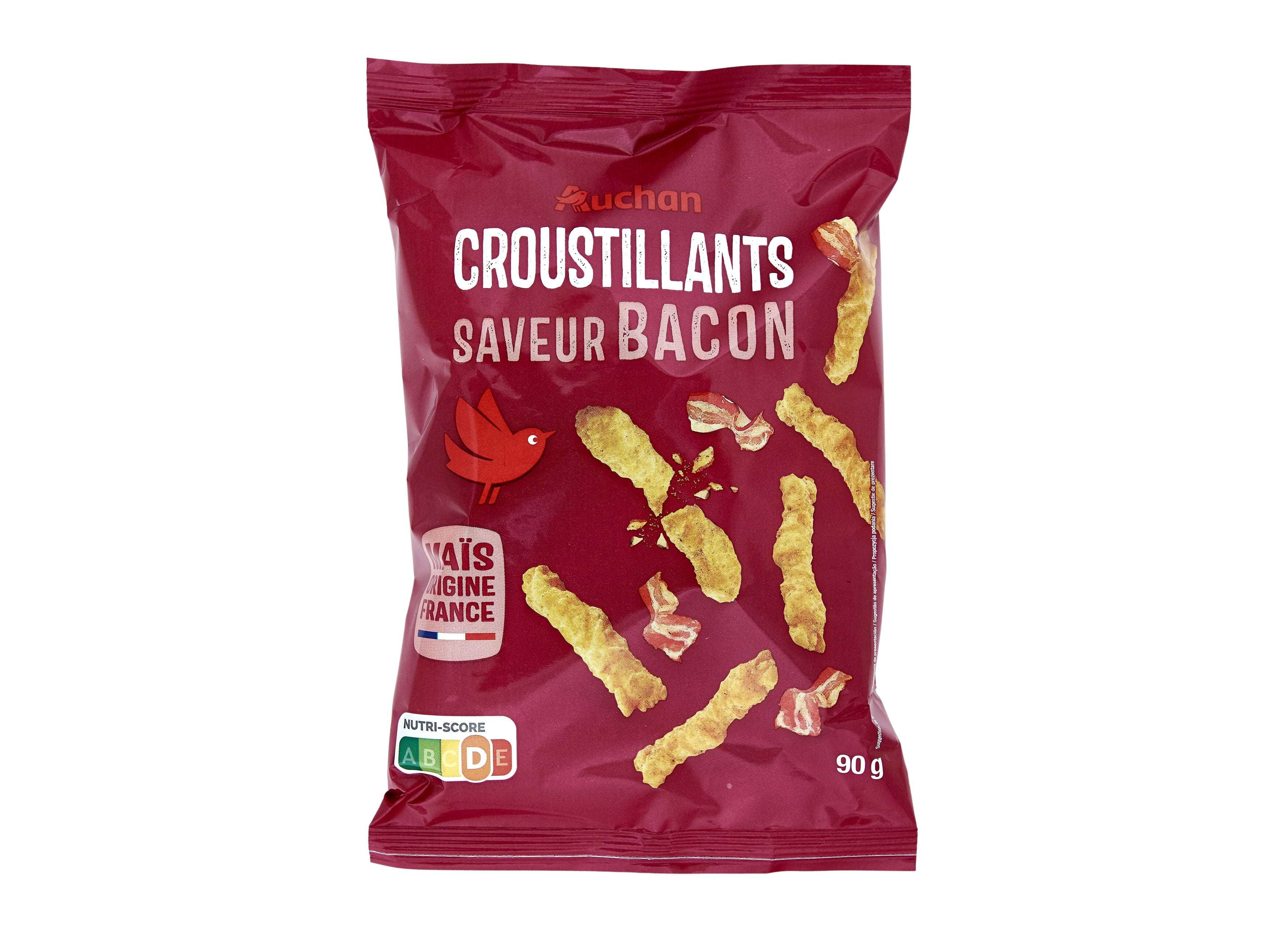 APERITIVOS TUFADOS AUCHAN SABOR BACON 90G image number 0