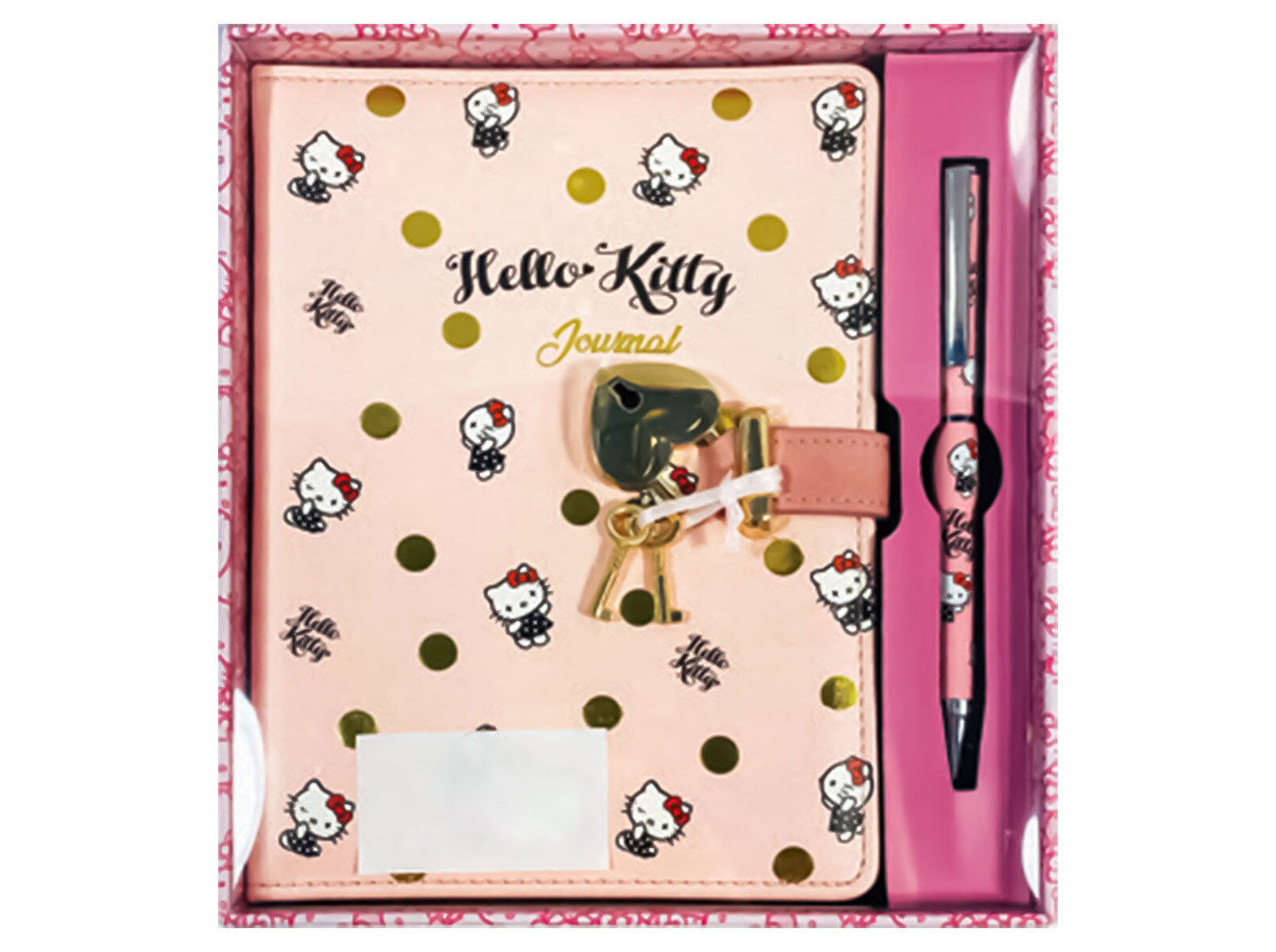 SET DI&Aacute;RIO + CADERNO HELLO KITTY E ESFEROGR&Aacute;FICA 13X18CM image number 0