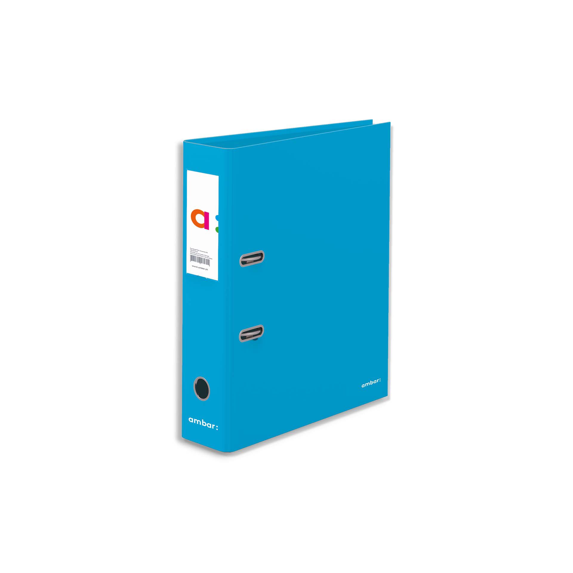 PASTA ARQUIVO A4 AMBAR LOMBADA LARGA LISA AZUL TURQUESA image number 0