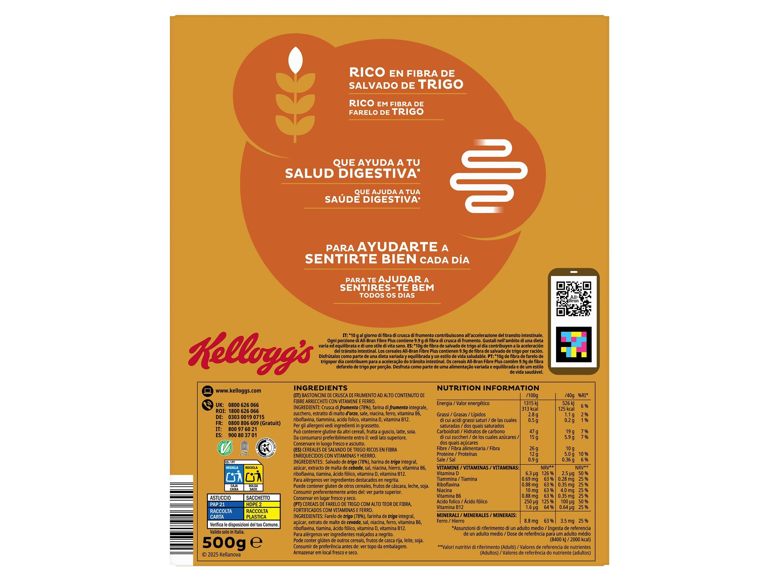 CEREAIS KELLOGG'S ALL BRAN 500G image number 1