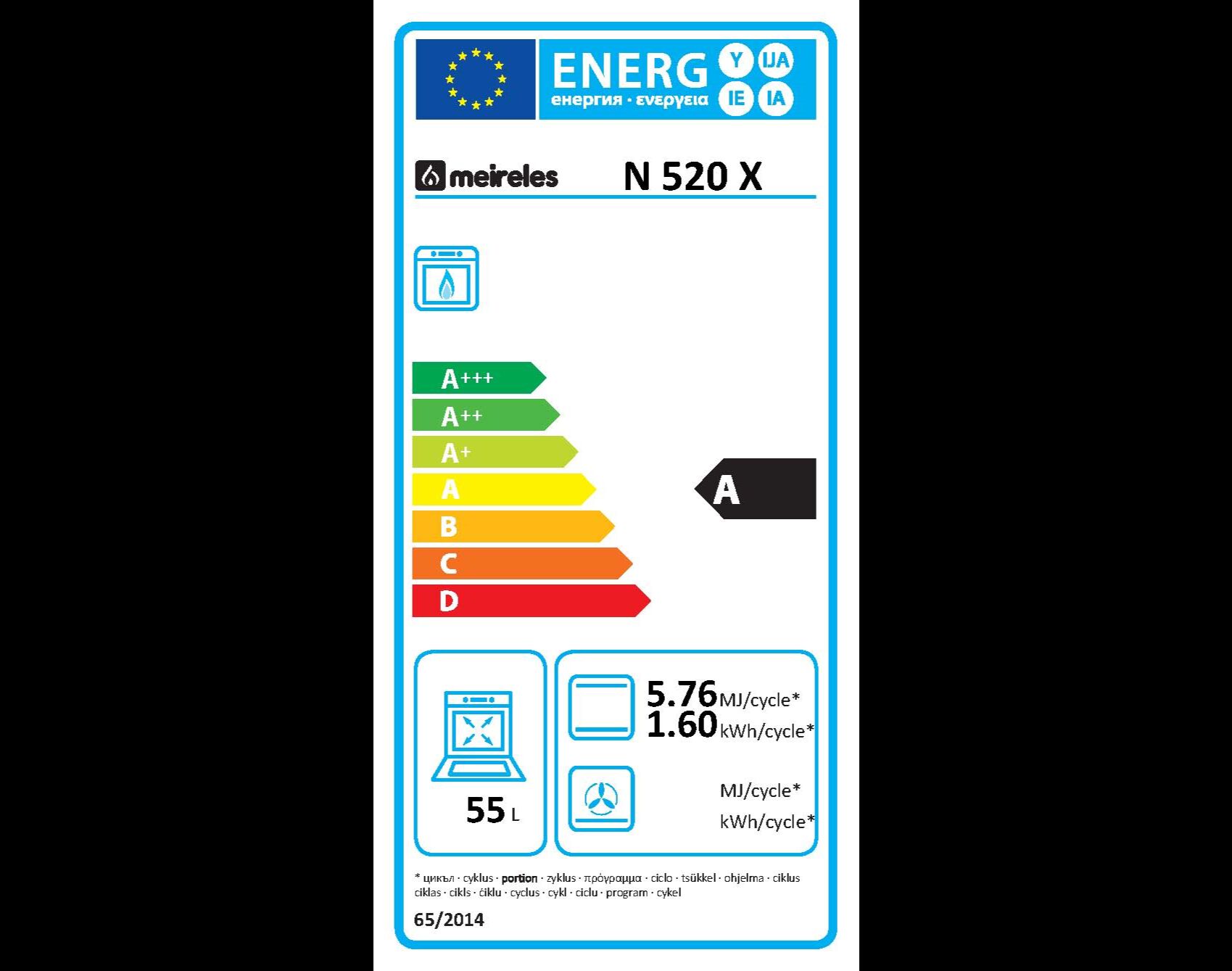FOG&Atilde;O A G&Aacute;S NATURAL MEIRELES N 520 X NAT 50CM INOX image number 1