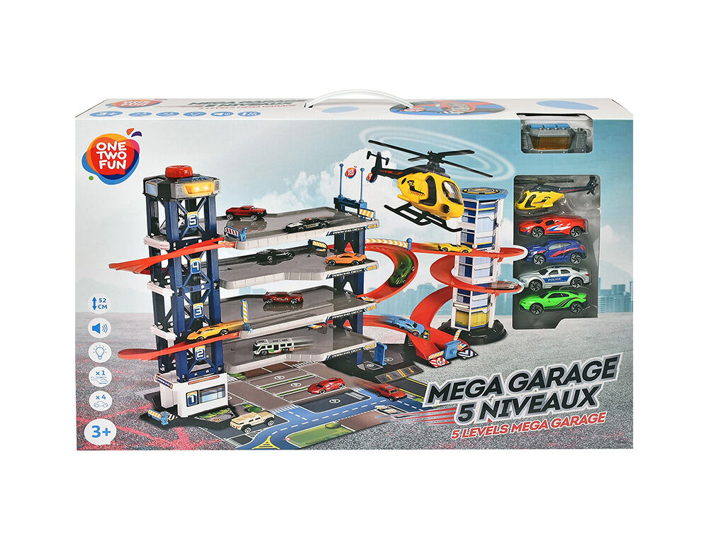 GARAGEM DE 4 N&Iacute;VEIS ONE TWO FUN COM LUZ E SOM 87X52CM