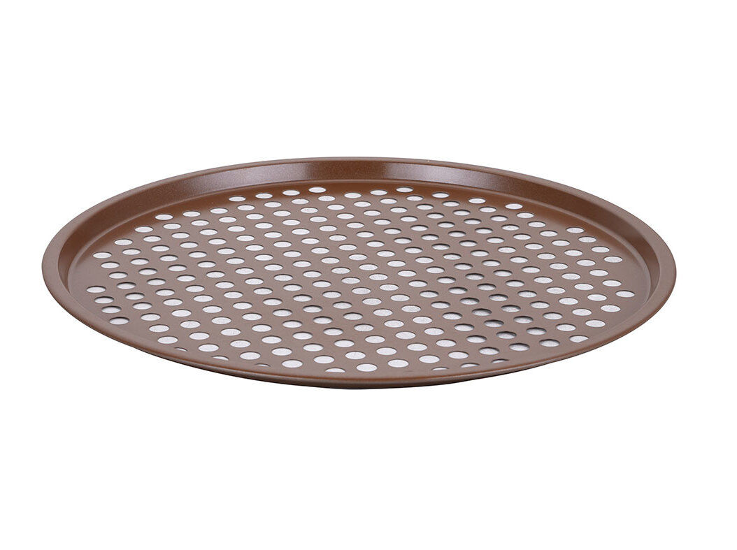 FORMA DE PIZZA ACTUEL A&Ccedil;O CASTANHO &Oslash;32CM