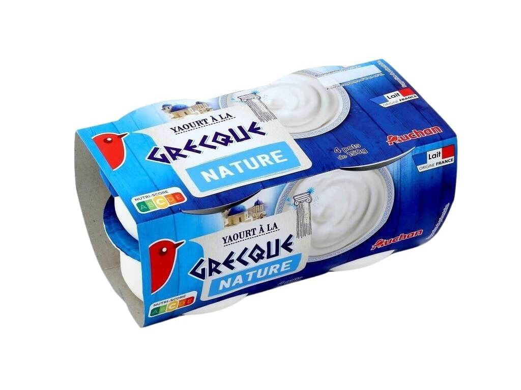IOGURTE AUCHAN GREGO NATURAL 4X150G