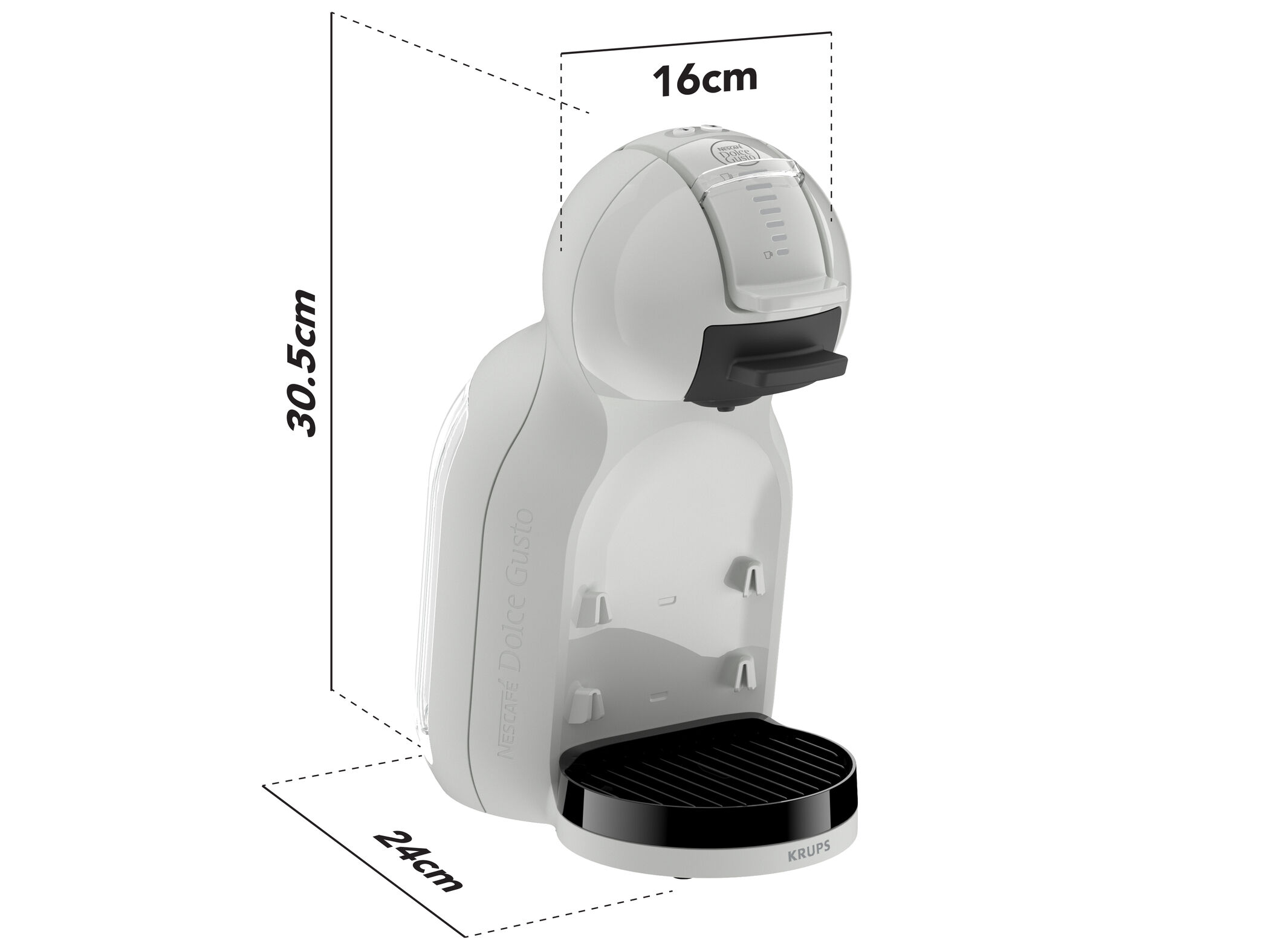 MAQUINA CAFE DOLCE GUSTO KRUPS KP143GP16 MINI ME ARTIC GREY image number 4