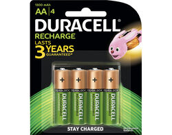 Pilhas Recarregáveis Aa 2500mah Duracell 4 un