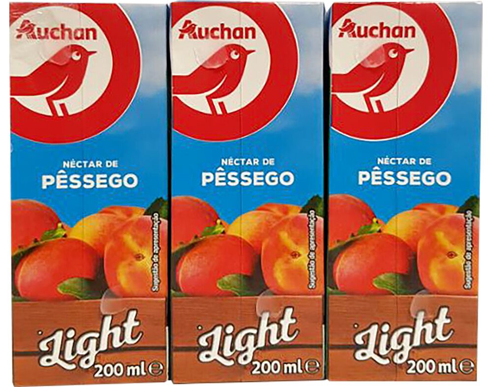 N&Eacute;CTAR AUCHAN P&Ecirc;SSEGO LIGHT 6X200ML image number 0