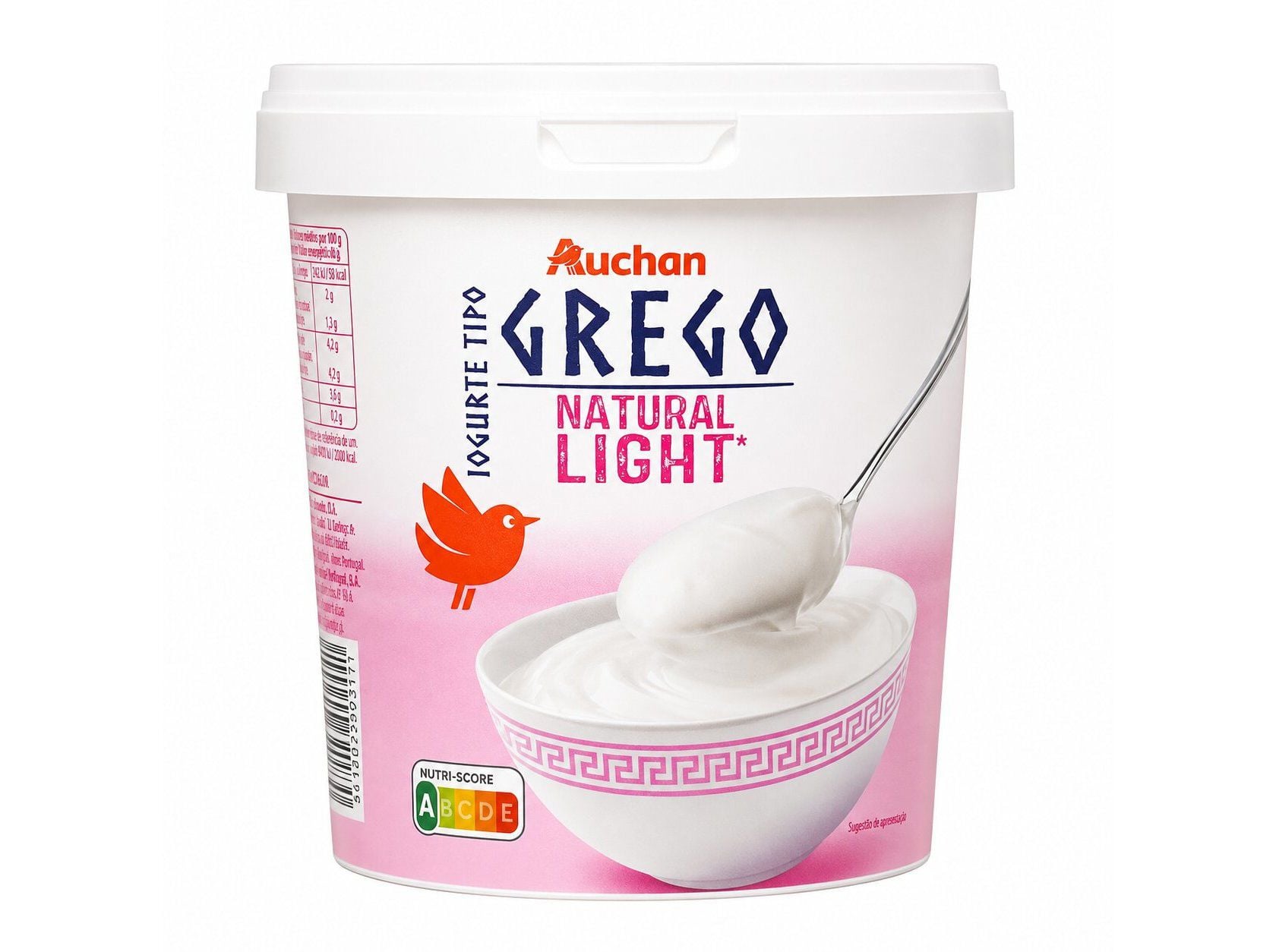 IOGURTE GREGO AUCHAN NATURAL LIGHT 1 KG