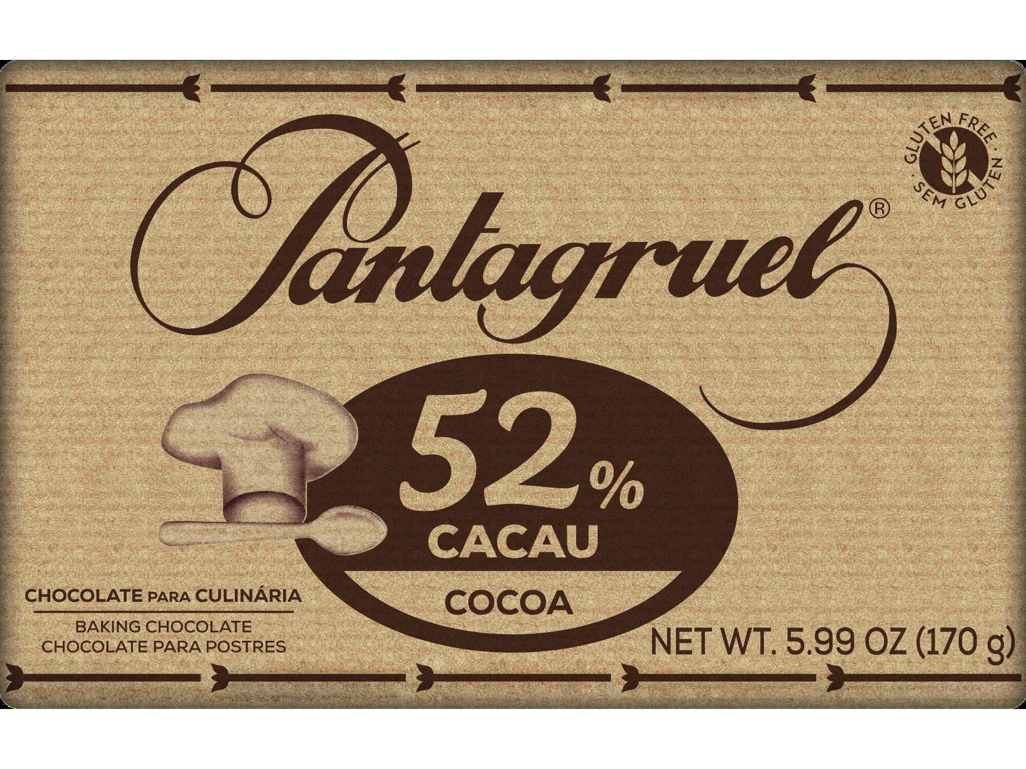 TABLETE CHOCOLATE PANTAGRUEL CULIN&Aacute;RIA 52% CACAU 170G image number 1