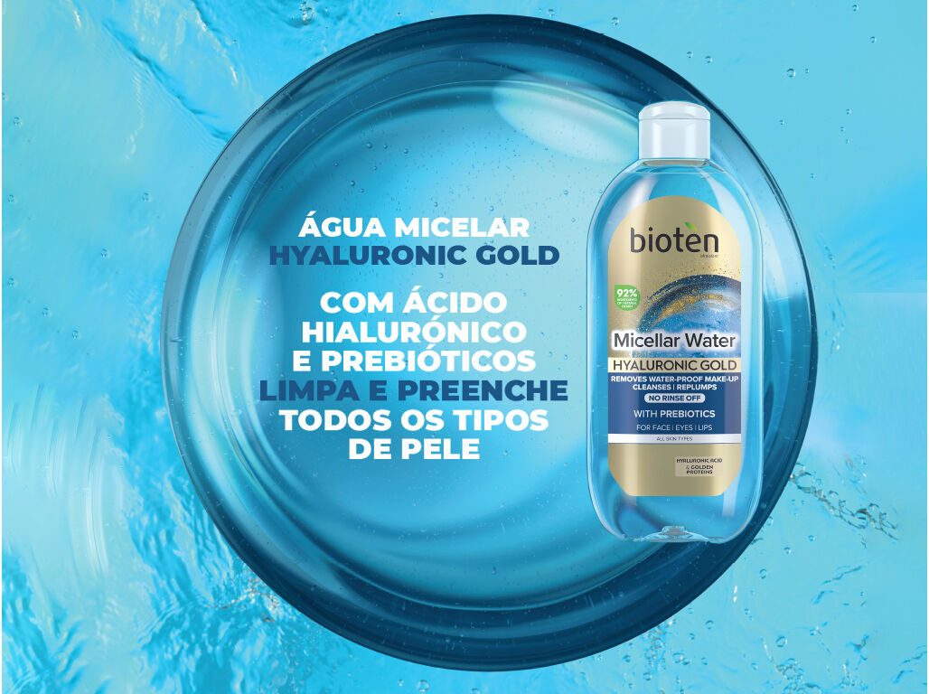 &Aacute;GUA MICELAR BIOTEN HYALURONIC GOLD 400ML image number 2