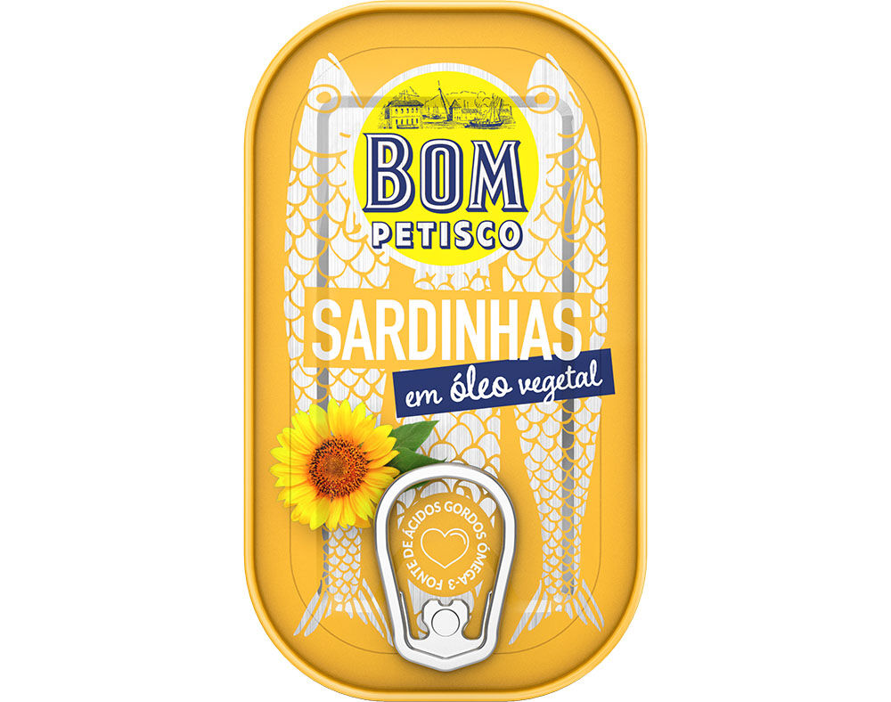 SARDINHA INTEIRA BOM PETISCO EM &Oacute;LEO 120(84)G