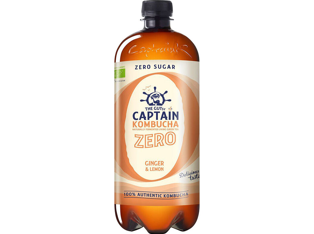 KOMBUCHA THE GUTSY CAPTAIN GENGIBRE LIM&Atilde;O 0%A&Ccedil;&Uacute;CARES BIO 1L