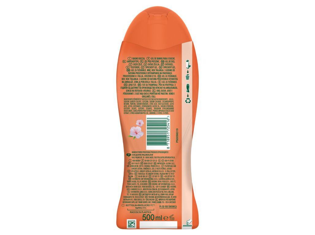 GEL DE BANHO PALMOLIVE SKIN RAD PAPAYA&PEACH 500ML image number 1
