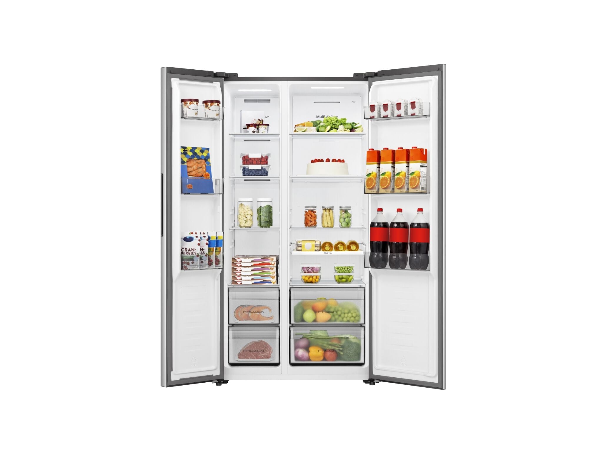 FRIGOR&Iacute;FICO AMERICANO HISENSE RS3P558NEIE SBS (NO FROST E 178.6CM 544L CINZENTO) image number 3