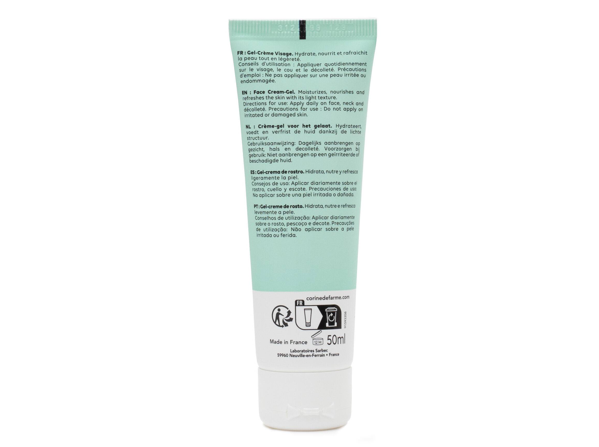 GEL CREME CORINE DE FARME EXTRATO DE SPIRULINA 50ML image number 1