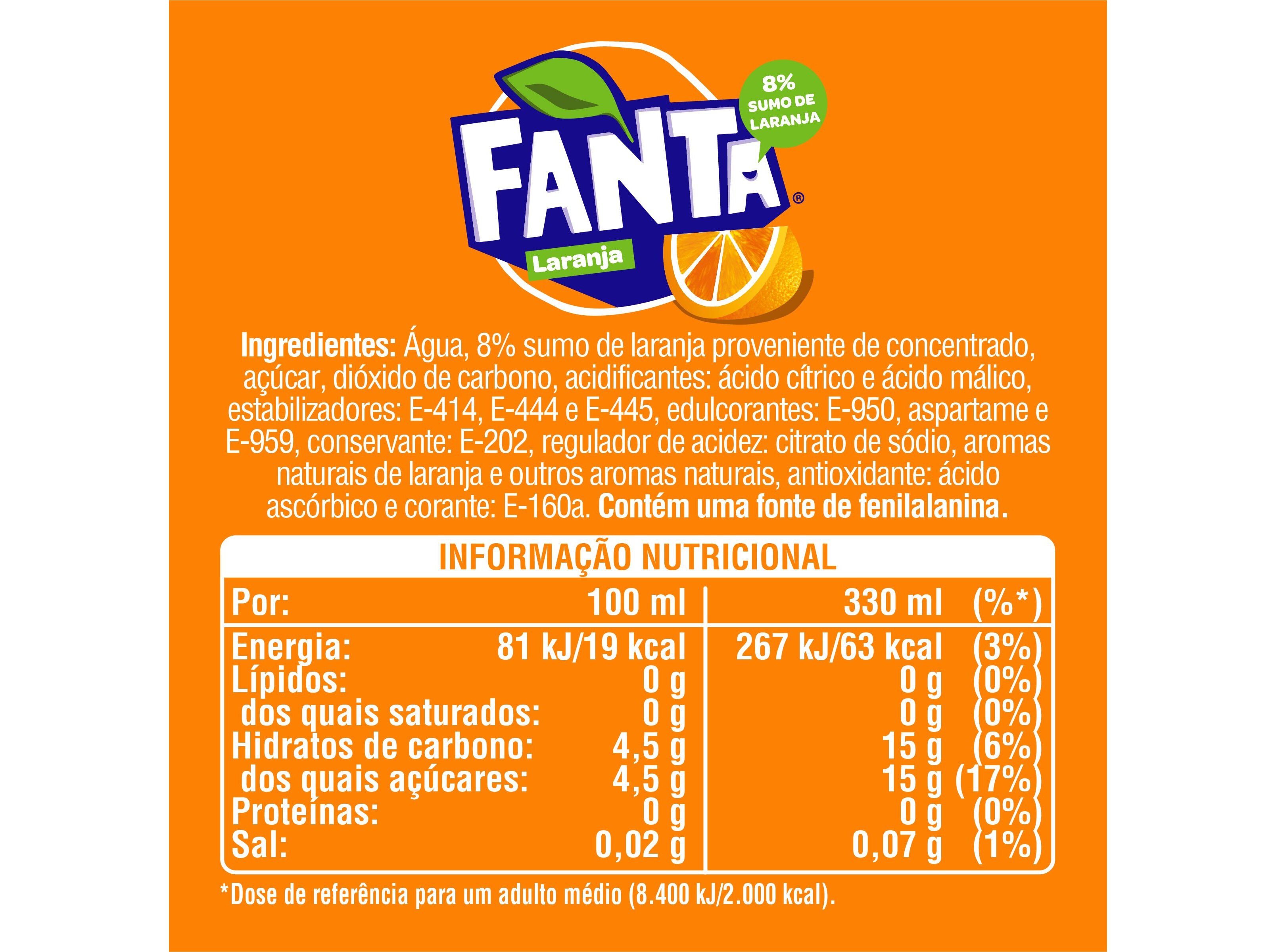 REFRIGERANTE COM G&Aacute;S FANTA LARANJA LATA 0.33L image number 1