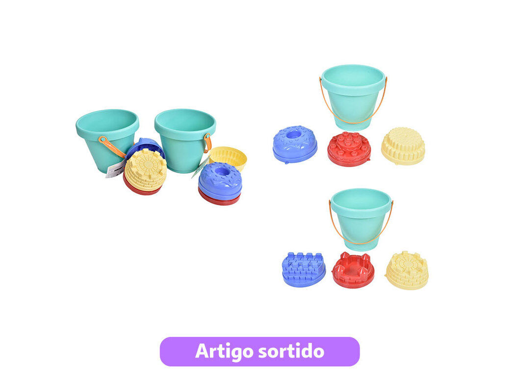 BALDE PRAIA ONE TWO FUN COM MOLDES MODELOS SORTIDOS