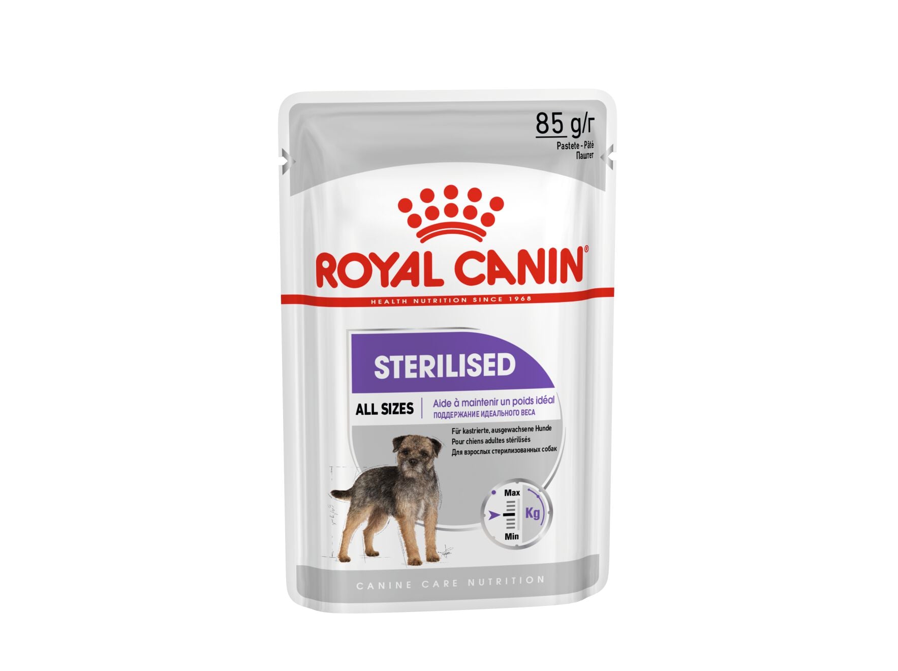 COMIDA H&Uacute;MIDA C&Atilde;O ROYAL CANIN STERILISED 85G image number 0