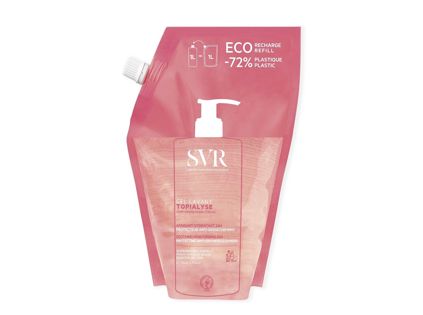 GEL BANHO SVR TOPIALYSE ECO REFIL 1LT
