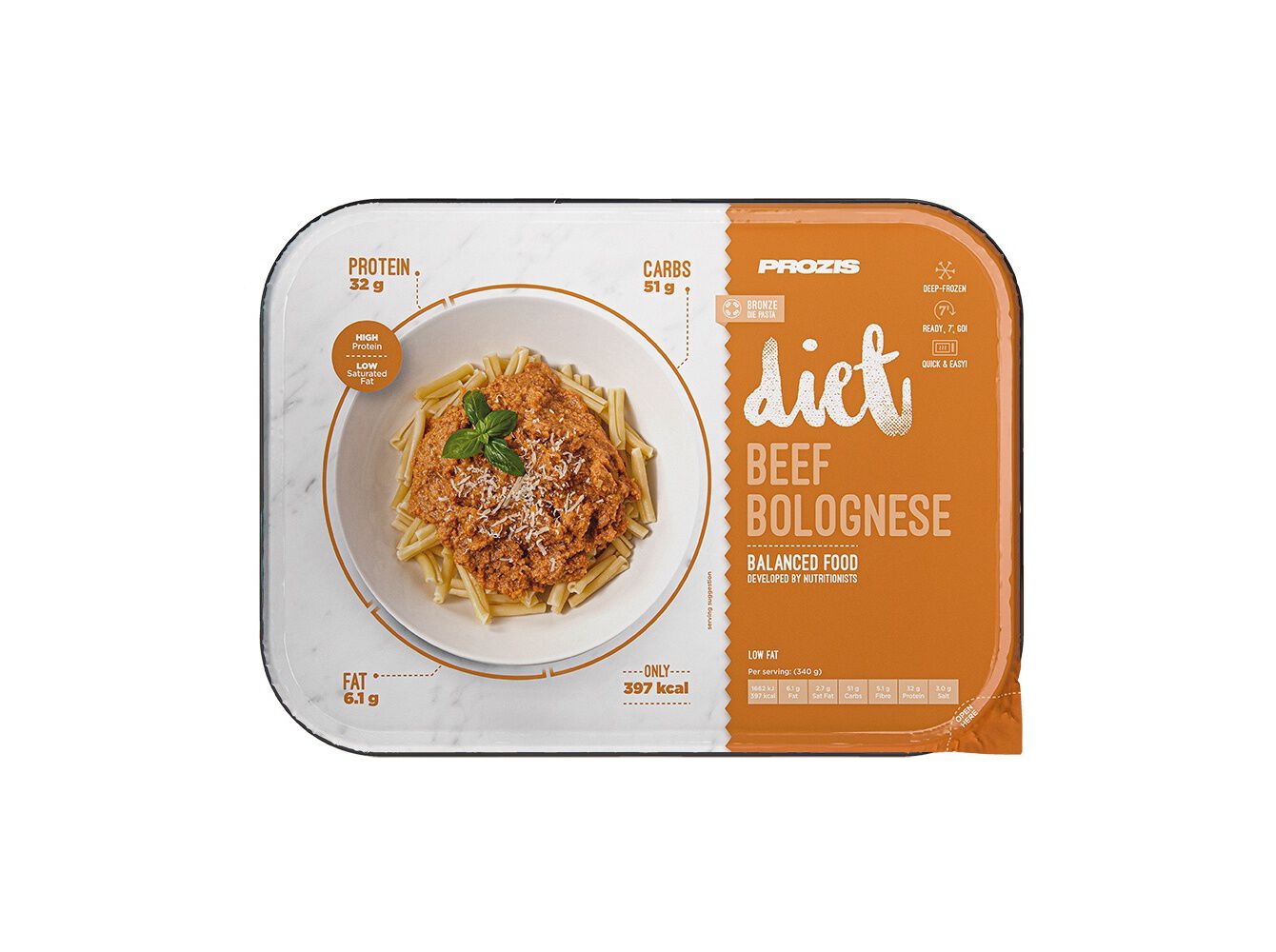 REFEI&Ccedil;&Atilde;O DIET PROZIS MASSA BOLONHESA 340G