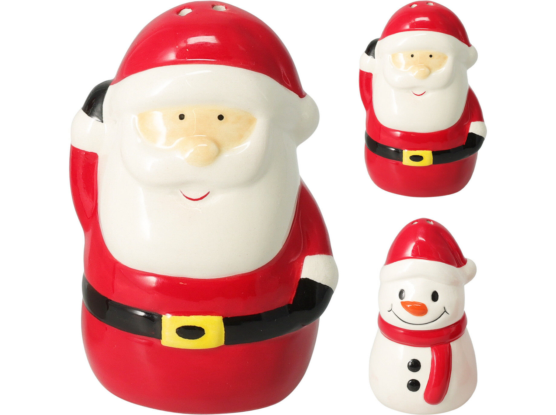 CONJUNTO SALEIRO + PIMENTEIRO NATAL 10CM